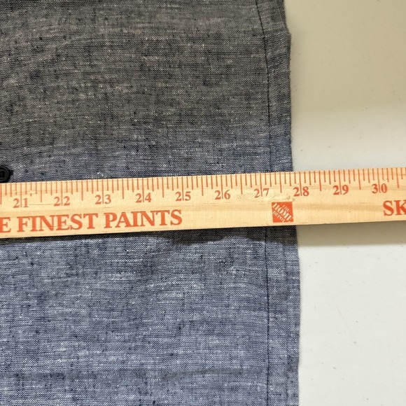 Lexington Button Down Shirt Mens S Gray Short Sleeve Cotton Blend Textured - Picture 9 of 10